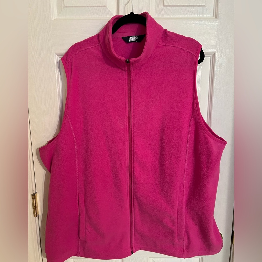 Lands' End Women's Vibrant Pink Vest
